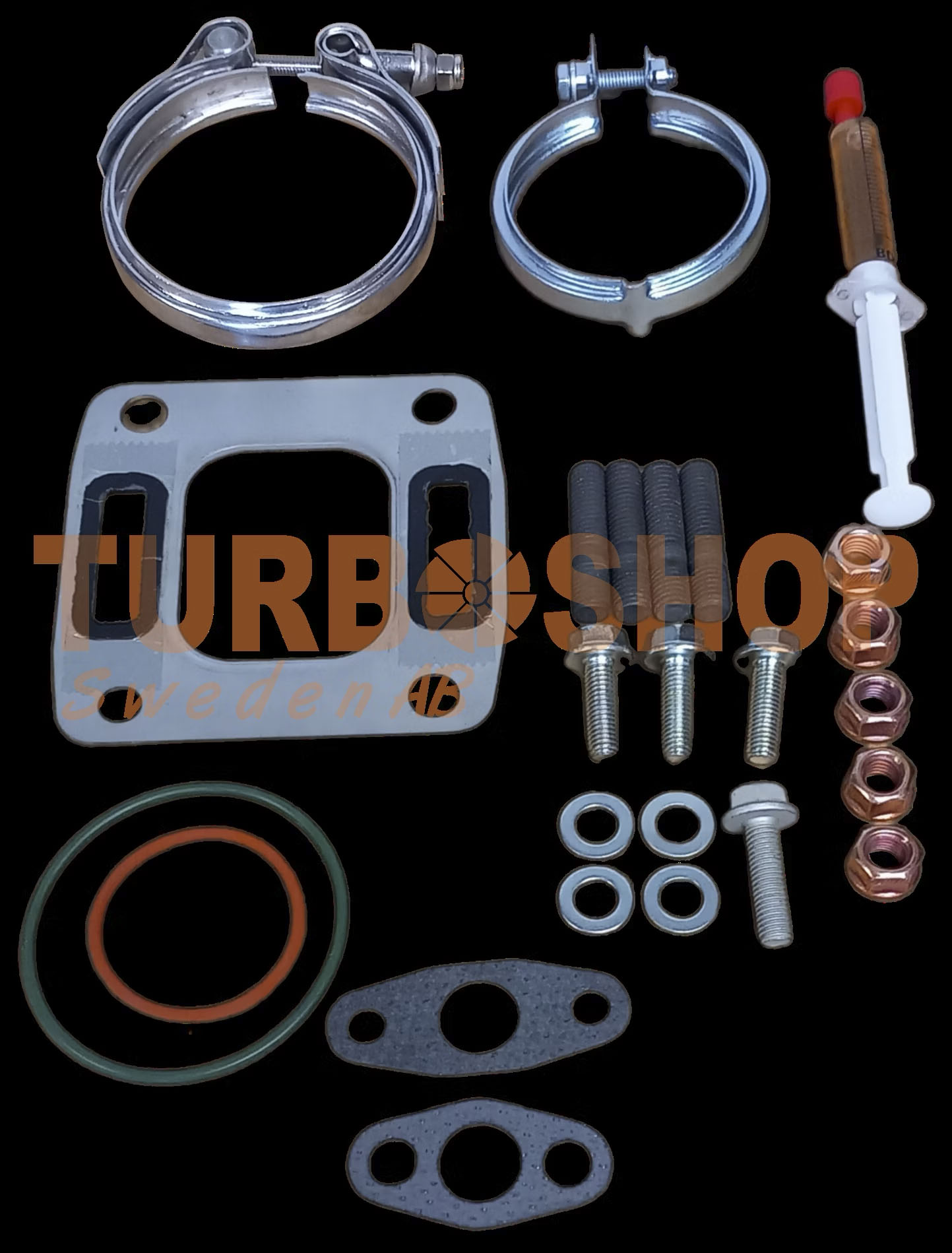 Volvo Penta komplet sæt med turbo 838695, 860916R / 53269886094, udstødningsknæ, udstødningsklemme & pakningssæt - Billede 7