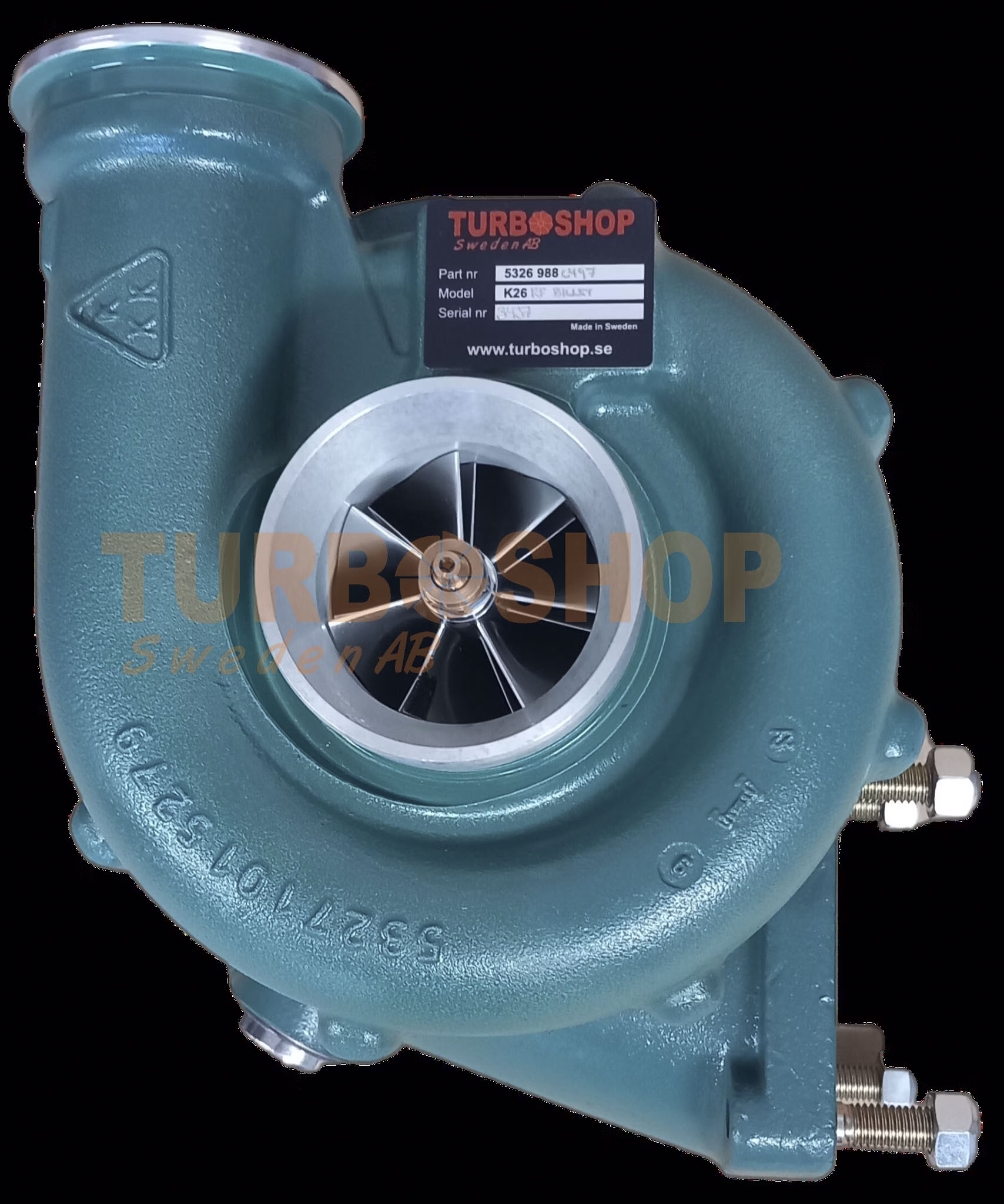 VP komplet udskiftningskit KAD43 / KAD44 opgraderet turbo 53269886750, RF-sleeve, Billet + udstødningsknæ, udstødningsklemme & pakningssæt - Billede 2